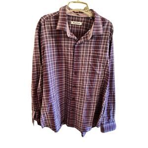 Tommy Bahama Camp Shirt Sun Plaid Viola Purple Size XXL 194156‎